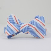 Red, Blue and White Stripe Bow Tie