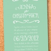 rustic typographic wedding invitation