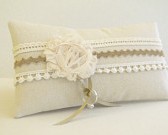 ring bearer pillow, natural rustic wedding, oatmeal, natural, rustic 