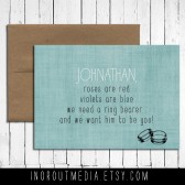 Will You Be My Ring Bearer card with poem