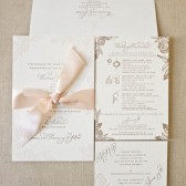 Rose Letterpress Invitation Suite