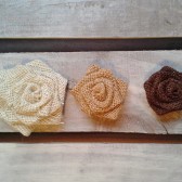 Burlap Rosettes-Many Sizes & Colors