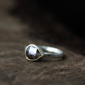 rose cut cognac diamond engagement ring