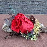 ruby rose woodland boutonniere