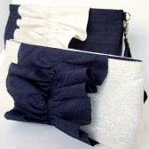 Custom Bridesmaid Ruffle Clutch / Vintage Wedding / Shabby Chic / Silk, Raw Silk, Satin 