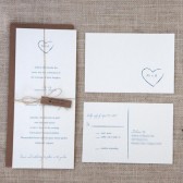 Rustic Heart Monogram Wedding Invitations