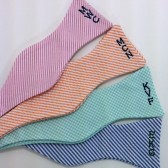 seersucker monogrammed bowties