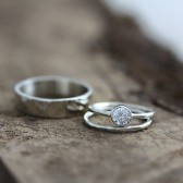 14k White Gold Wedding Sey