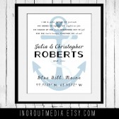 Together We Set Sail customized wedding art print
