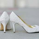 Ivory Wedding Shoes with Ivory Lace