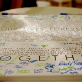 Signature wedding canvas for guests to sign