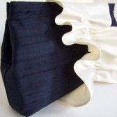 Custom Bridesmaid Clutch / Bridesmaid Gift / Silk and Satin Ruffle Clutch / Vintage Wedding