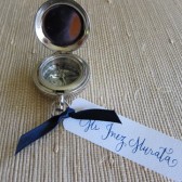 Silver Compass Place Cards