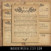 Rustic Laurels Invitation Suite