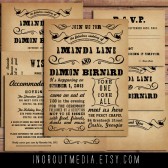 Whimsical Typography Invitation Suite