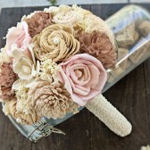Handmade Wedding Bouquet- Small Natural Muted Lace Bridal Bridesmaid Bouquet, Alternative Bouquet, Keepsake Bouquet, Rustic Wedding