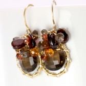 Smoky Quartz Bushel Earrings