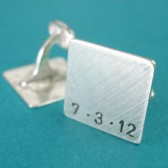 Personalized Solid Sterling Silver Cuff Links