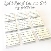 Split Canvas Lyric Panel Wall Art