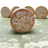 LOVE Wood Mounted Rubber Stamp