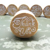 Thank You Wood Mounted Rubber Stamp