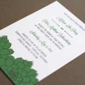 succulent wedding invitation