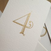Gold Table Number Place Cards