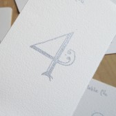 Silver Wedding Table Number Place Cards