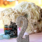 Silver Glitter Table Numbers