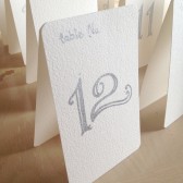 Silver Table Number Tents