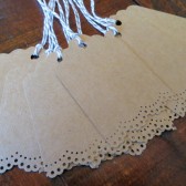 Blank Doily Lace Kraft Wedding Escort Tags and Favor Tags