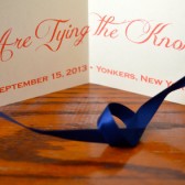 Tie the Knot Save the Date with Ribbon