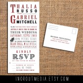 Trifold Invitation with tear-off RSVP