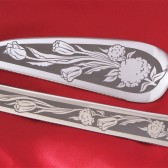 Tulip Wedding Cake Server and Knife set