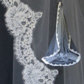 Mantilla w/ Alencon Lace