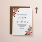 Vintage Botanical Wedding Invitation