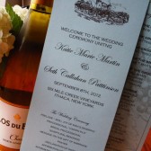 Vintage Vineyard Wedding Program