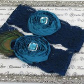 Lace Peacock Garter Set