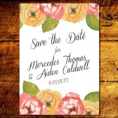 Floral Watercolor Save the Date