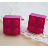 Watermelon Pink Lego Cufflinks