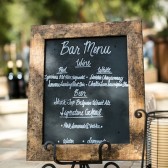 Rustic Chalkboard Bar Menu Sign