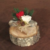 ivory and burgundy winter wedding boutonniere