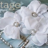 White Hair Flower Pins