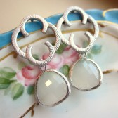 White Clover Quatrefoil Earrings Silver