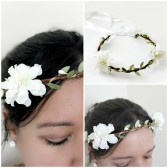 White Blossoms Floral Crown