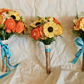 Wildflower Bouquet -Yellow Sunflower Bouquet Bridal Bouquet Handmade Wedding Keepsake Bouquet Woodland Fall Wedding