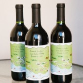 Custom Map Wine Bottle Labels