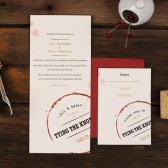 Wine Stain Wedding Invitation