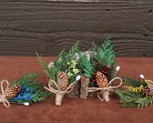 winter cedar groomsmen boutonniere