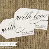 With Love Wedding Favor Tags